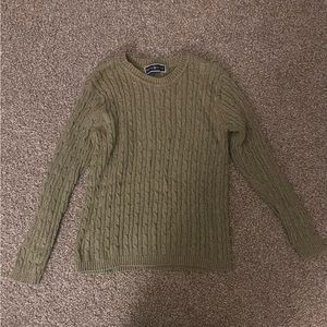 Karen Scott green cable knit sweater